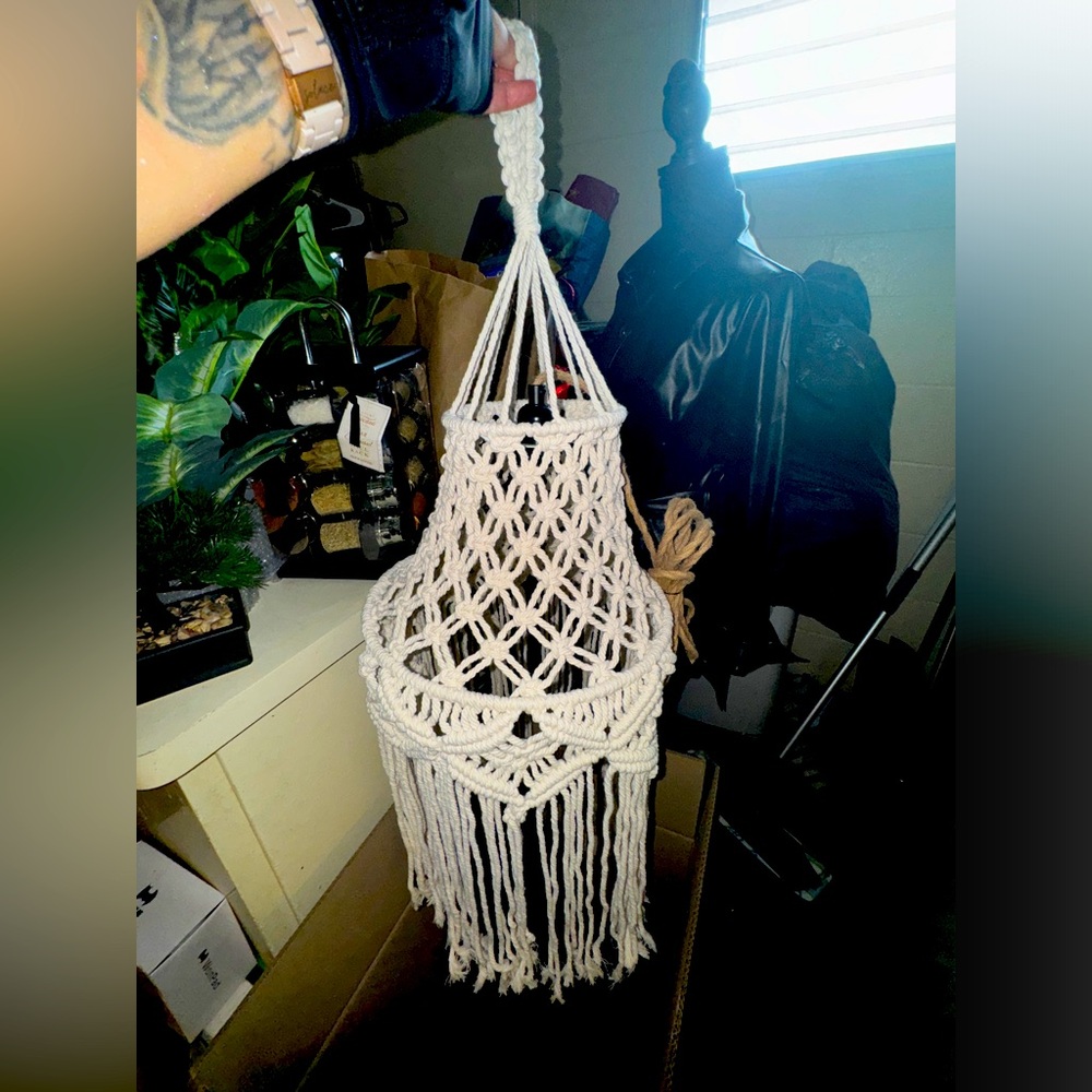 BOHO Hand- crafted Hanging Rope Light Shade (light Bulb Not Included)